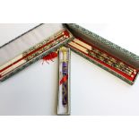 Set of Cased Chinese Chopsticks and Chinese Paperknife