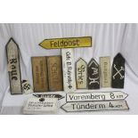 Film Props from the 2014 American War Movie ' Fury ' featuring Brad Pitt - Sixteen Signs including