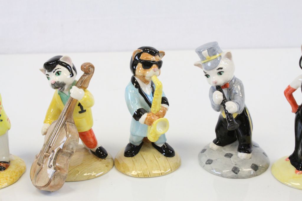 Eight piece Beswick Cat Band, serial numbered CC1 - CC8 - Image 3 of 5