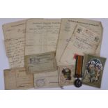 A Small Collection Of WW1 Militaria Relating To Private William D Jones Of The Royal Welsh Fusiliers