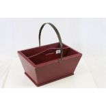Red Housemaid's Trug with Lift-Out Tray