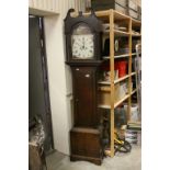 19th century Oak 30 Day Longcase Clock, the painted face marked ' Alexander, Chippenham ' with