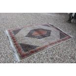 Belgium ' Orienta ' Wool Rug, Red and Beige Ground, 200cms x 290cms