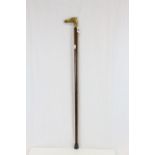 Wooden walking stick with Brass Horse head handle