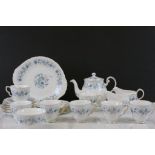 Colclough Teaset with Teapot in "Braganza" pattern