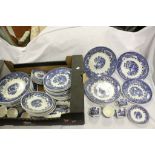 Large Quantity (49 pieces) Blue and White Porcelain