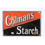 Vintage Enamel advertising Sign for "Coleman's Starch"