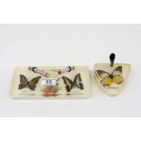 Two Butterfly Inlaid Pen Stands