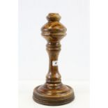 Early 20th century Specimen Wood Table Lamp Base, 45cms tall