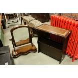 Victorian Mahogany Swing Mirror and a Mahogany Effect Magazine Rack