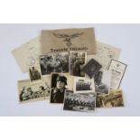 A Collection of WW2 German Luftwaffe Items To Include A Deutsche Luftwaffe Armband Dated 1944, A