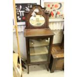 Late 19th / Early 20th century Mahogany Display Cabinet with Mirrored Back and Single Glazed Doors