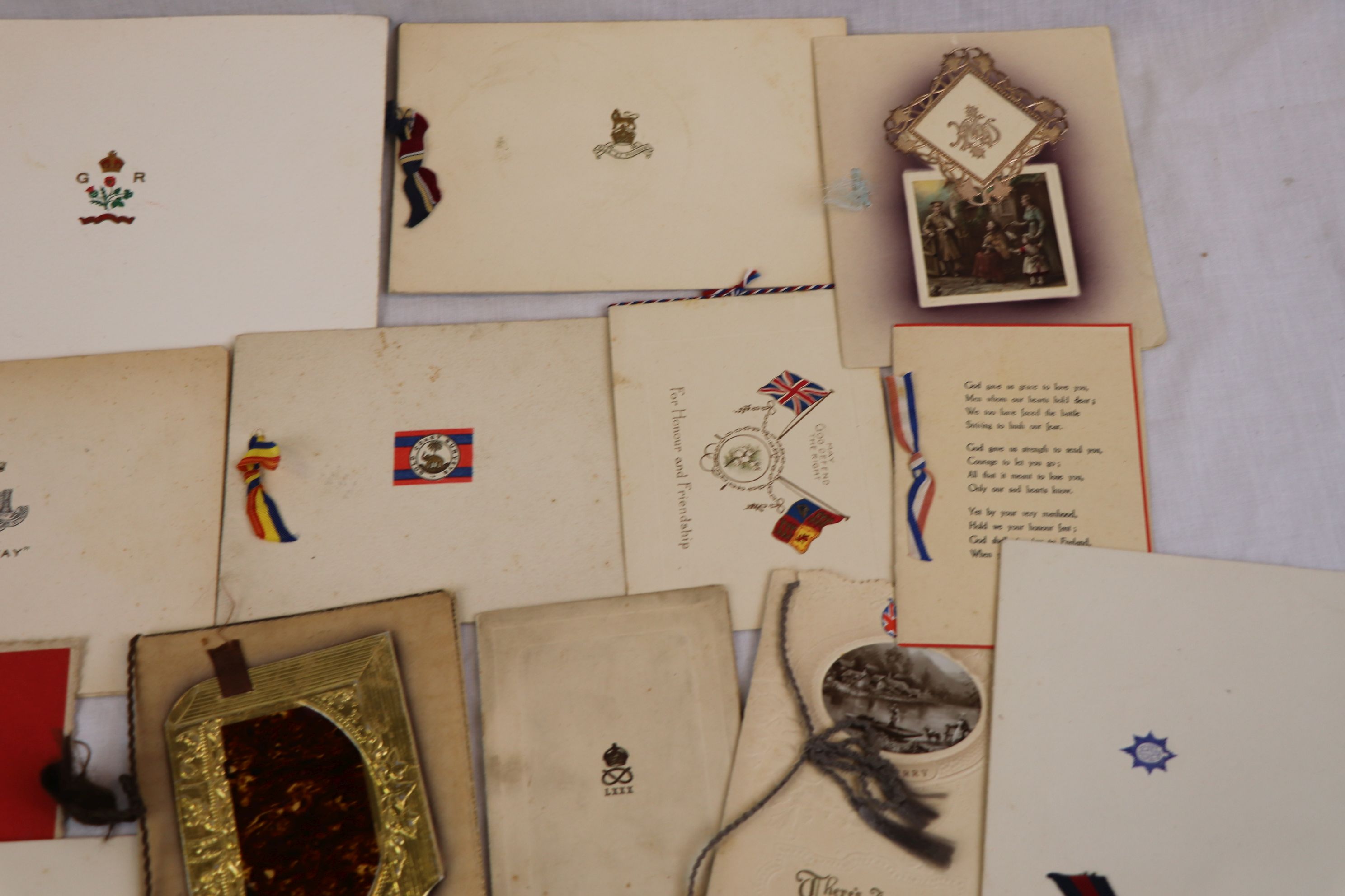 A Collection Of Approx 29 x WW1 & WW2 Regimental Military Christmas Greetings Cards. - Image 8 of 9