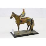 Austrian Cold Painted Match Striker in the form of a Jockey & Racehorse