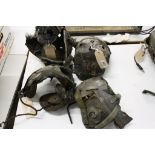 Film Props from the 2014 American War Movie ' Fury ' featuring Brad Pitt - Four Tank Crew Helmets,