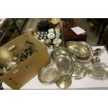 Good Quantity of Silver Plate in one box, approx. 10kg