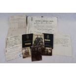 A Collection Of WW1 Navy Ephemera To Include Photographs, Sailors Certificate Of Competency As A