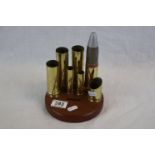 Desk Top Tidy With The Holders Made From Military Shell Cases.