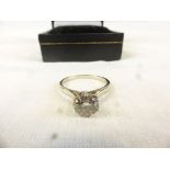 14ct White Gold Single Stone Brilliant Cut Diamond Ring of 1ct