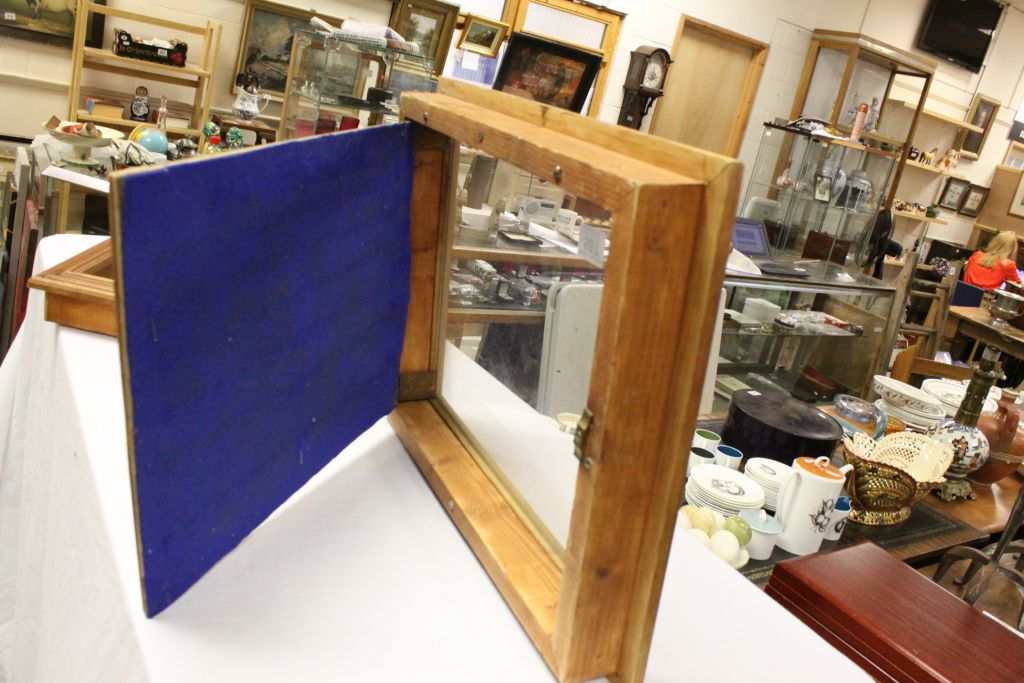 Two wooden framed table top display case - Image 2 of 3