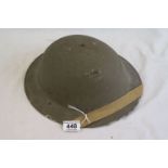 A WW2 British Home Guard Tommy Helmet, Liner Marked CCLII For Christy & Co London And Dated 1943.