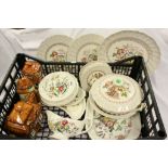 Box of mixed ceramics to include Copeland Spode, Royal Doulton etc