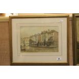 Framed & glazed Watercolour of "Thunderbolt Street Bristol 1880" by Ernest Parkman (1856 - 1921)
