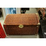 Chinese Style Wicker Blanket Box