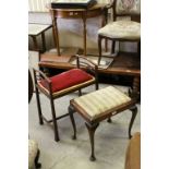 Two Early 20th century Dressing Table Stools