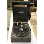 Portable "Golden Melody" Gramophone with records etc