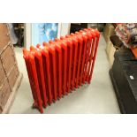 Cast Iron ' Deal ' Traditional Style Red Painted Radiator