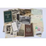 A Collection Of WW2 German Ephemera To Include : Approx 15 x Photographs, 4 x Death Cards, 2 x