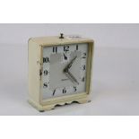 Art Deco Cream Enamelled Ingersoll Alarm Clock