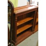 Modern Pine Bookcase in the Regency Style with Two Shelves, approx. 90cms wide x 105cms high