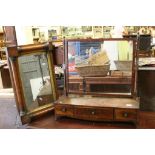 Early 19th century Mahogany Swing Dressing Mirror with Three Drawers together with William IV