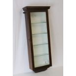 Early 20th century Wooden Cased Hanging Display Cabinet with single glazed door, white painted