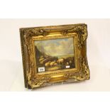 Ornate gilt framed and glazed picture of Sheep