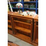 Modern Pine Bookcase in the Regency Style with Two Shelves, approx. 90cms wide x 105cms high