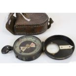 F. Barker & Sons, London ' The Guide ' Marching Compass in Leather Case