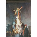 Paul Van Huffel, Oil Painting of the Crucifixion and an Oil on Canvas ' The Resurection '