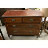 Edwardian Inlaid Mahogany Chest of Two Short over Two Long Drawers