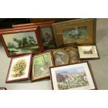 Collection of Pictures including Pair of Oriental Oil Paintings, Late 19th / Early 20th century