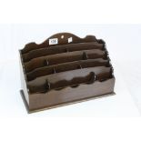 Vintage Mahogany Adjustable Letter Rack