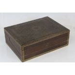 Late 19th / Early 20th Century Tooled Leather Covered Writing Slope Box