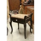 Edwardian Piano Stool, Victorian Swing Mirror, Wooden Chess Board and a Leather Satchell