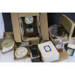 Collection of Vintage boxed Clocks, mainly AQuartz type including Wall Clocks, Mantle Clocks etc