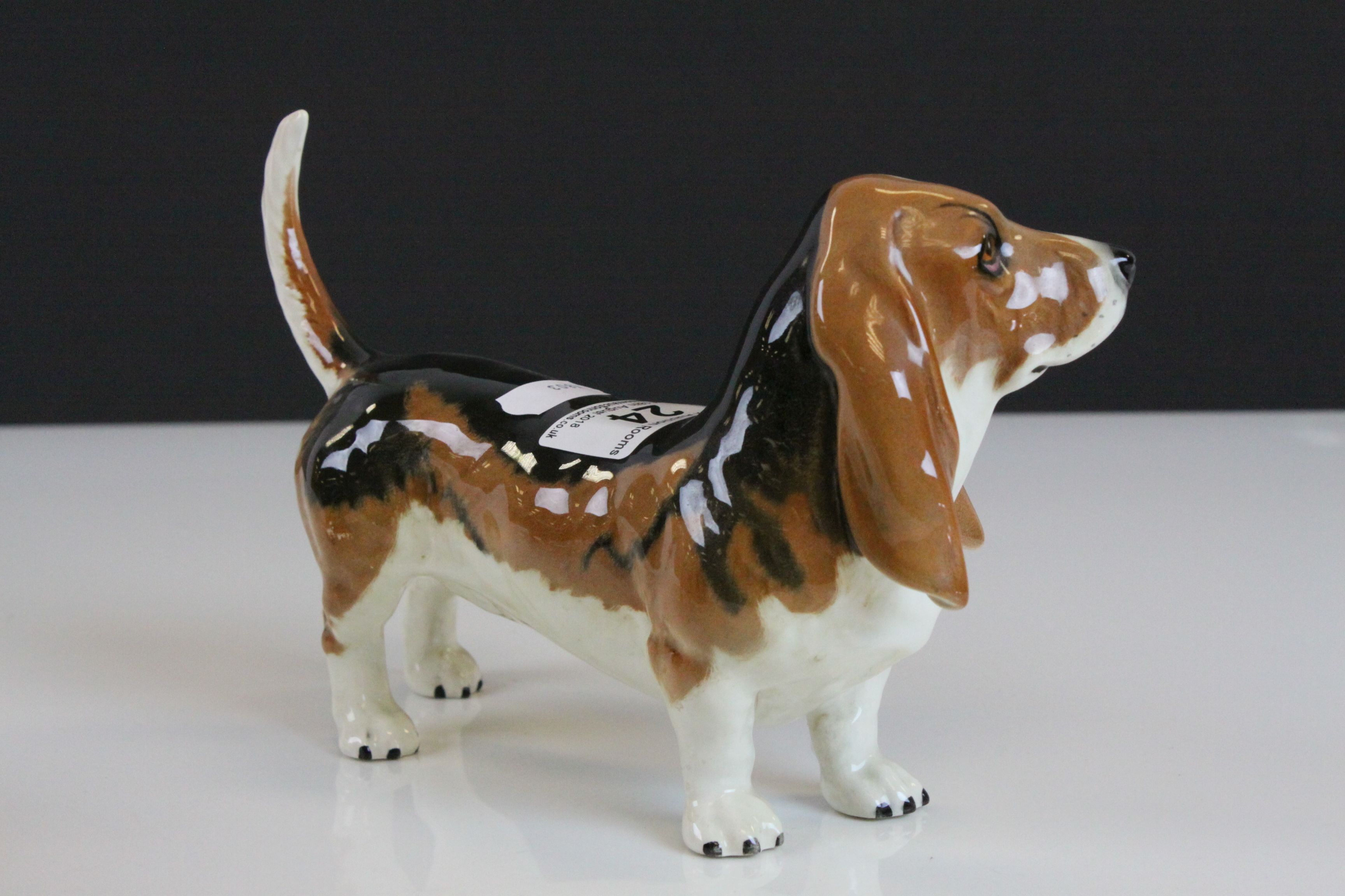 Beswick ceramic model of a Corgi "Black Prince" & a Bassett Hound - Image 4 of 5