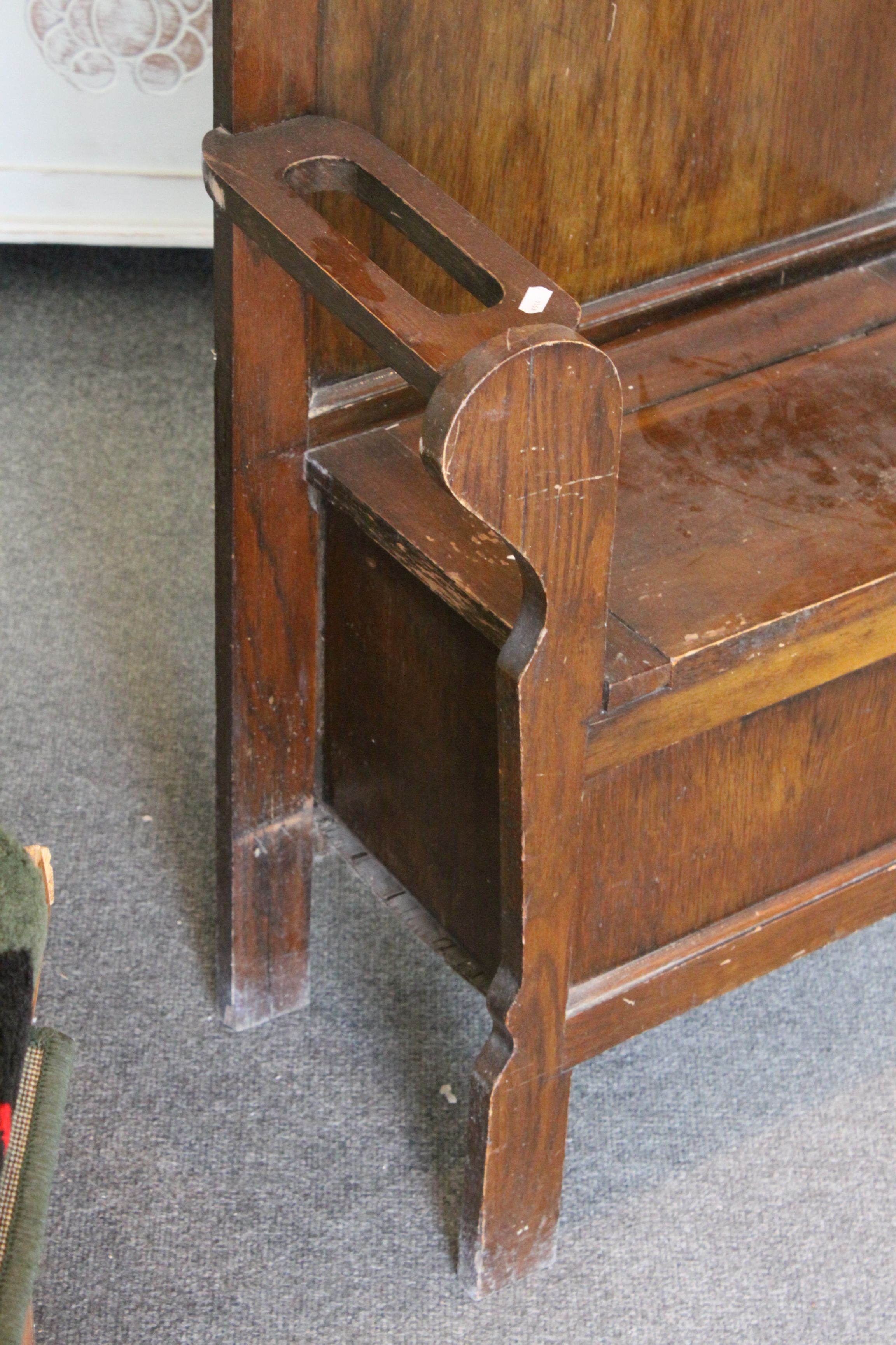 1930's / 40's Oak Hall Cloak / Stick Stand and Seat - Image 4 of 6