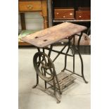 Late 19th / Early 20th century Sewing Treadle Base with Mahogany Top