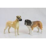 Beswick ceramic model of a St Bernard & Great Dane "Ch Ruler of Ouborou"